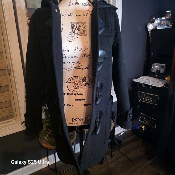 Burberry Brit Black Toggle Wool Coat - Picture 8 of 15